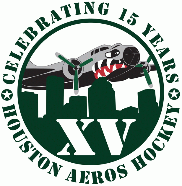 Houston Aeros 2008 09 Anniversary Logo iron on transfers for T-shirts